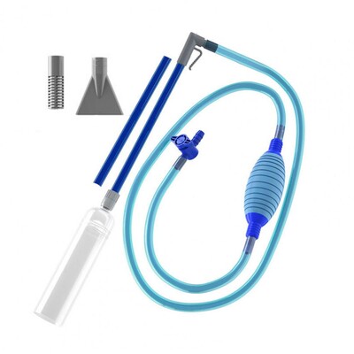 Pool Vacuum Cleaner Clear Siphon Hose Adjustable Valve Αποσπώμενη χειρός Pool Vacuum 2 Adapters Nozzle Cordless Manual Cleaner