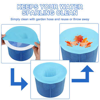 5/10/20/30Pcs Filter Storage Pool Skimmer Socks Elastic Nylon Swimming Pool φίλτρο Κάλτσες για καλάθια Skimmers Ground Pool