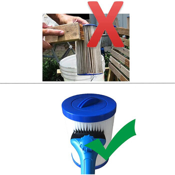 Pool Spa Filter Cartridge Cleaner Tool Handheld Cleaning Αφαιρεί τα υπολείμματα και τη βρωμιά από τα εργαλεία βούρτσας υδρομασάζ (χωρίς προσαρμογέα)