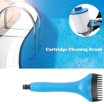 Pool Spa Filter Cartridge Cleaner Tool Handheld Cleaning Αφαιρεί τα υπολείμματα και τη βρωμιά από τα εργαλεία βούρτσας υδρομασάζ (χωρίς προσαρμογέα)