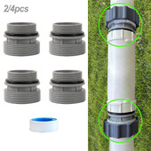 Κιτ μετατροπής σωλήνα φίλτρου 40mm σε 1 1/2 ιντσών Προσαρμογέας πισίνας πάνω από το έδαφος Συνδέει ακροφύσιο σύνδεσης προσαρμογέα εύκαμπτου σωλήνα πισίνας
