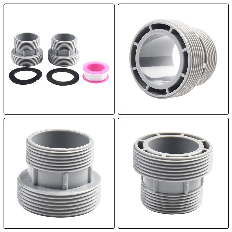 40 mm iki 1 1/2" filtro žarnos konvertavimo rinkiniai ant žemės Baseino adapterio prijungimas baseino žarnos adapterio jungties purkštukai