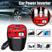 Μετατροπέας μετατροπέα τύπου Cup Mounted Car QC Charger Μετατροπέας ισχύος αυτοκινήτου 24V 12v 220v Fonte Automotiva
