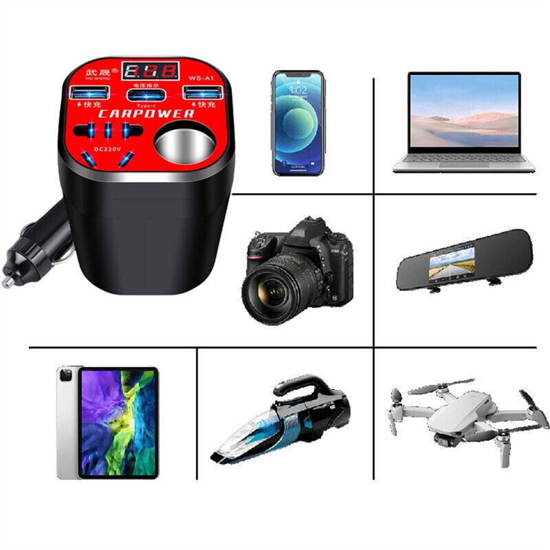 Inverter pretvarač QC punjač za automobil Inverter 24V 12v 220v Fonte Automotiva