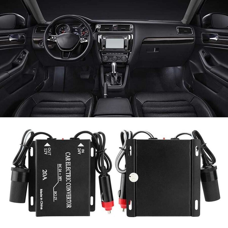 20A pretvarač napajanja za automobil 24V u 12V tip upaljača za cigarete