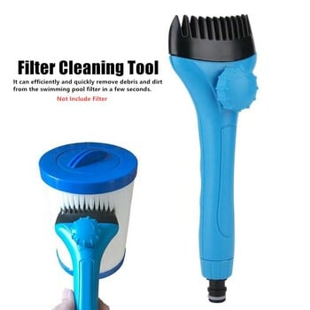 Плувен басейн Cartridge Cleaner Debris Wand Life Tub Filter Comb Super Cleaner For Bathtub Spa Water Hand Held Cleaning Brush