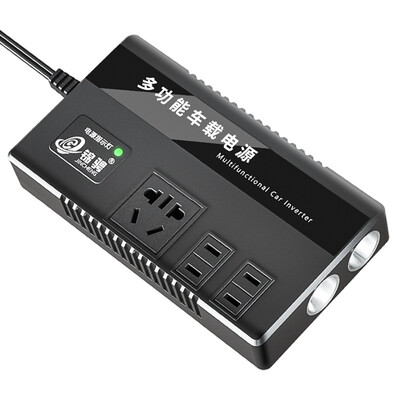 Autós tápfeszültség inverter DC-AC töltőadapter 12V 24V-220V 1 portos QC3.0 gyorstöltő digitális kijelző inverter cellához