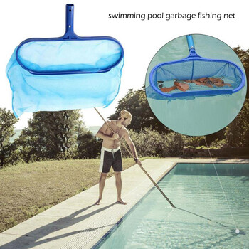 Pool Leaf Skimmer Professional Leaf Rake Deep Bag Handheld Pool Cleaning Pool with Telescopic Pole Rubbish Skimmer Pool Net