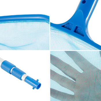 Pool Leaf Skimmer Professional Leaf Rake Deep Bag Handheld Pool Cleaning Pool with Telescopic Pole Rubbish Skimmer Pool Net