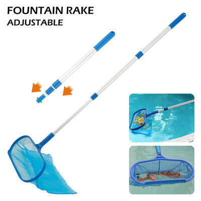 Pool Leaf Skimmer Professional Leaf Rake Deep Bag Handheld Pool Cleaning Pool with Telescopic Pole Rubbish Skimmer Pool Net