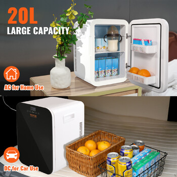 VEVOR 20L Mini Refrigerator Portable Freezer Cooler Ice Box Αποθήκευση Skincare Cosmetic Food Drink for Camping Home Car Use