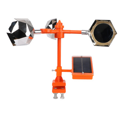 Solar Reflective Bird Repeller Wind Power Birds Repeller Driving Device for Outdoor Garden 360° Voice Bird Repellent