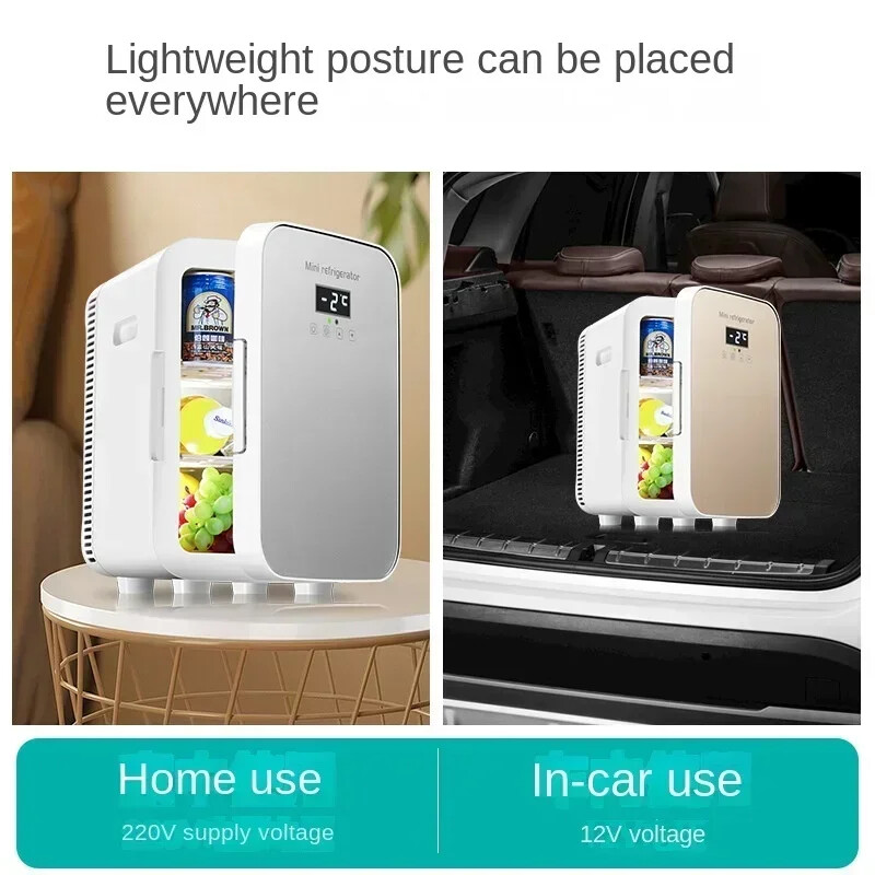 Mini Mini hladnjak Spavaonica Malo kućanstvo Prikladan automobil Hladnjak Auto Kućni rashladni hladnjak Kutija za dvostruku upotrebu