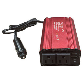 Ισχύς αιχμής 600W 300W Ονομαστική Power Car Power Inverter DC 12V σε AC 110V Μετατροπέας USB Car Adapter Βελτιωμένη υποδοχή πολλαπλών λειτουργιών