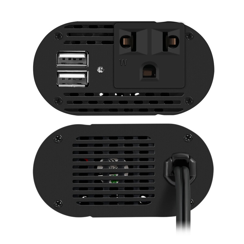 Prenosný automobilový invertorový nabíjací menič 220V 50HZ, 200W adaptér, automobilové príslušenstvo, duálne USB rozhranie