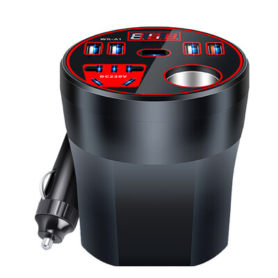 12V 24V na 220V menič napätia do auta 200W prevodník LED displej digitálny transformátor napätia autoelektronika