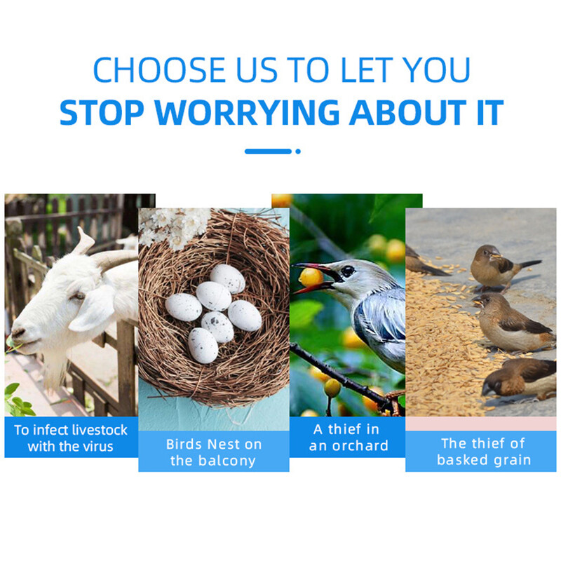 Ultrazvučni uređaj, USB punjiva baterija velikog kapaciteta, vanjski, podesivi tjerač ptica Dropshipping