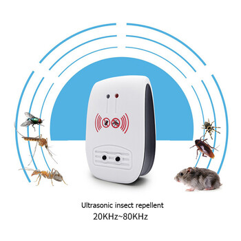 1Pcs Pest Reject Ултразвуков Mosquito Mouse Repeller Electronic Anti Rodent Insect Rats Pest Control Repellent For Home Indoor