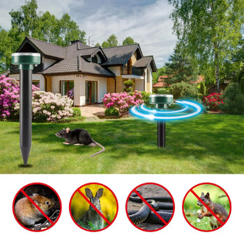 8/4Pcs Solar Pest Repeller Ultrasonic Animal Repeller Mole Repellent Gopher Vole Snake Rodent Chaser Deterrent Pest Control