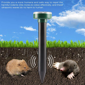 8/4Pcs Solar Pest Repeller Ultrasonic Animal Repeller Mole Repellent Gopher Vole Snake Rodent Chaser Deterrent Pest Control