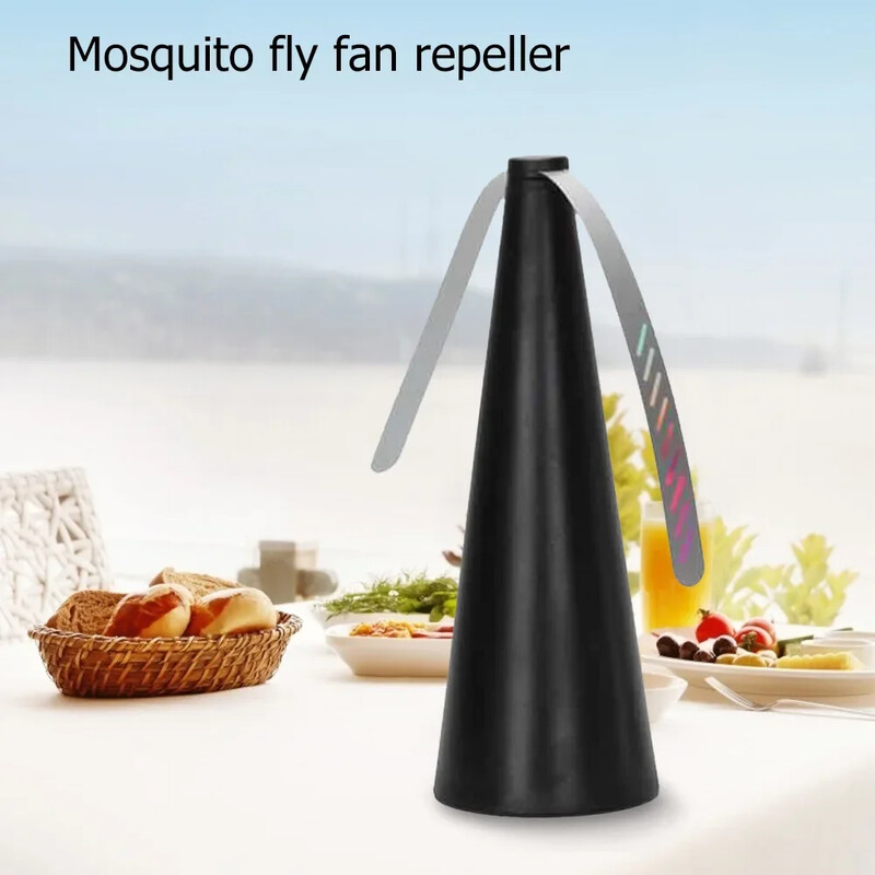 Fly Repeller Настолен вентилатор Захранван с USB или AA батерия Fly Mosquito Repeller Вентилатор Преносим контрол на вредителите за закрито парти за пикник на открито