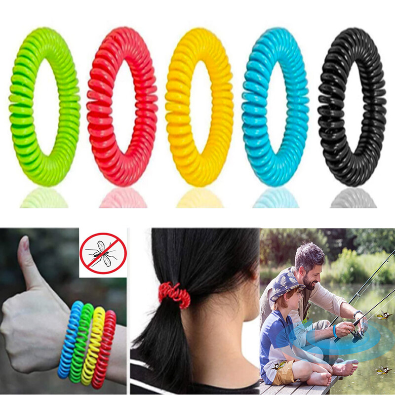 Mosquito Killer Гривни 10PCS Опаковка EVA Водоустойчиви Нетоксични за Деца Деца Възрастни Туризъм Дейности на открито Домашни консумативи