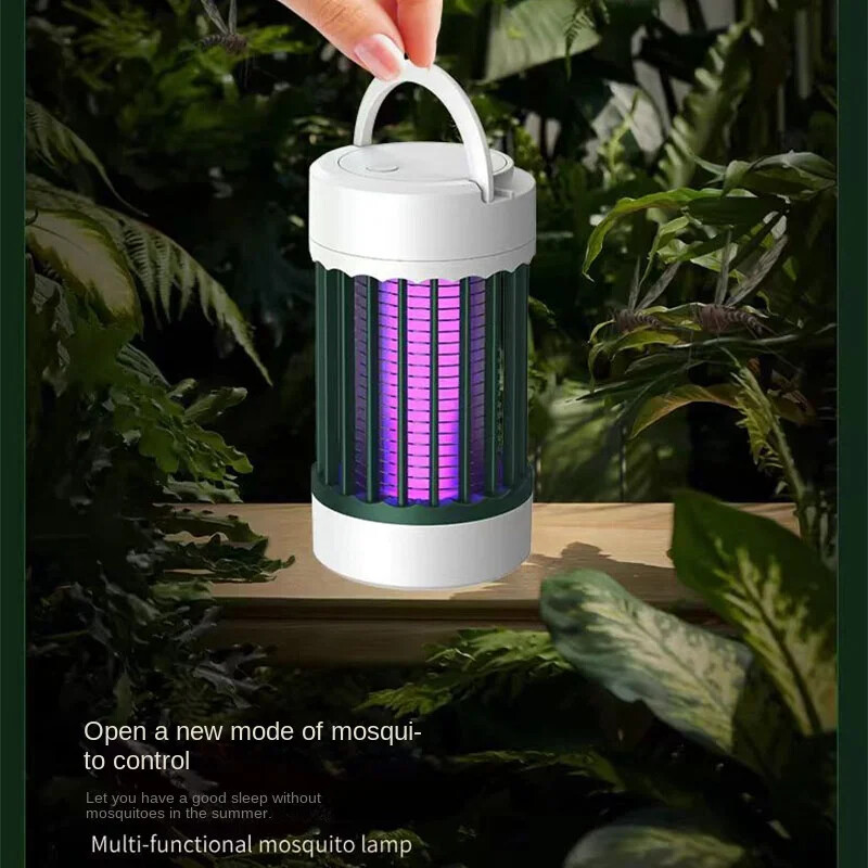 2PCS Преносим електрически убиец на комари Акумулаторен убиец на комари Вътрешен външен убиец на комари Домашна градина Използване на къмпинг