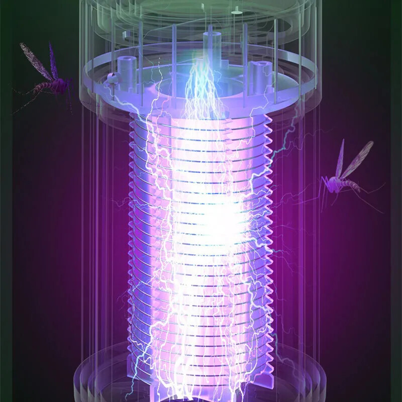 2PCS Преносим електрически убиец на комари Акумулаторен убиец на комари Вътрешен външен убиец на комари Домашна градина Използване на къмпинг