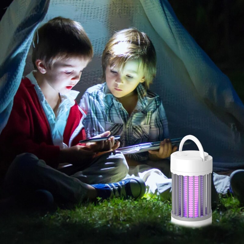 2PCS Преносим електрически убиец на комари Акумулаторен убиец на комари Вътрешен външен убиец на комари Домашна градина Използване на къмпинг