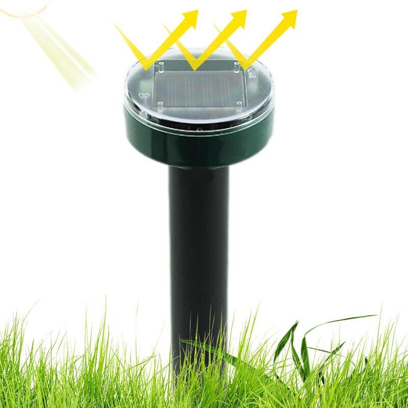 Ултразвуков репелент за котки Външен слънчев ултразвуков вибрационен репелер Прогонване на змии Къртици Електронен репелер на змии за градина