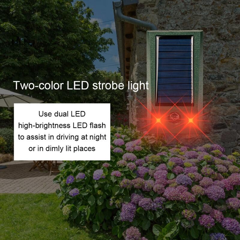 Ултразвуков електронен репелент за птици със слънчева енергия IP58 Водоустойчиво средство за възпиране на гълъби Силен LED мигащ вредител за контрол на двора