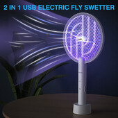 Ρακέτα AISITIN 2 σε 1 Bug Zapper, Ηλεκτρική Ρακέτα Fly Swatter 3000V με Μπαταρία 1200mAh Μπαταρία 3 στρωμάτων Κουνουπιέρα Φωτιστικό Εσωτερικού