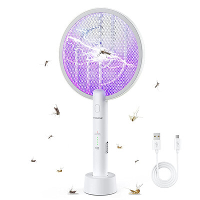Ρακέτα AISITIN 2 σε 1 Bug Zapper, Ηλεκτρική Ρακέτα Fly Swatter 3000V με Μπαταρία 1200mAh Μπαταρία 3 στρωμάτων Κουνουπιέρα Φωτιστικό Εσωτερικού