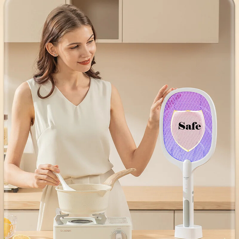 Лампа за унищожаване на комари USB акумулаторна електрическа мрежа против комари Мухобойка с UV светлина Основно зареждане Защитете бебето през лятото