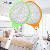 Behogar 110-220V Rechargeable Electric Bug Fly Insect Swatter Racket Zapper Killer with Isolation Mesh killer EU Plug