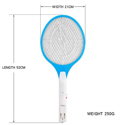 Behogar 110-220V Rechargeable Electric Bug Fly Insect Swatter Racket Zapper Killer with Isolation Mesh killer EU Plug