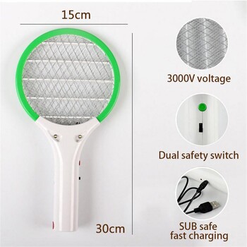 НОВА USB мини електрическа бъркалка за комари с чук Mosquito Swatter Mosquito Killer Преносима зареждаща бъркалка за комари