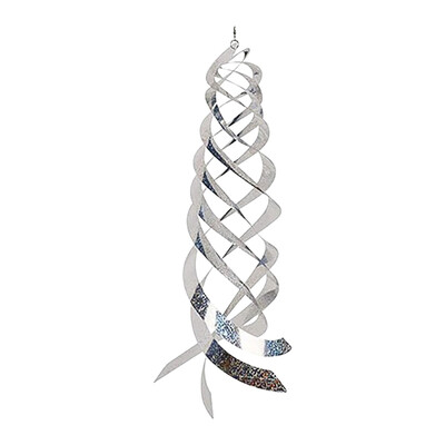 Bird Repellent Spiral Reflectors Silver Mylar Spinner Κρεμαστά ανακλαστική συσκευή αποτροπής πτηνών Διακοσμητικά κήπου ακανόνιστη διακόσμηση