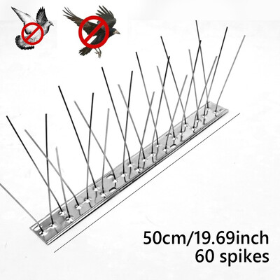 33/50cm Ανοξείδωτο Απωθητικό Bird and Pigeon Spikes Deterrent Anti Bird Spike Strip Bird Scarer Repeller for Pigeon 1PC