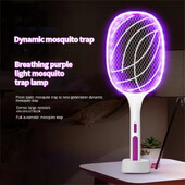 IN 1 Electric Flies Swatter Killer with UV Light Fly Zapper Ρακέτα Επαναφορτιζόμενη ρακέτα κουνουπιών Anti Bug Zapper