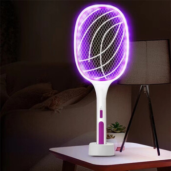 В 1 електрическа мухобойка с UV светлина Fly Zapper Racket Акумулаторна ракета против комари Anti Bug Zapper