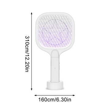 Две в 1 LED капан Mosquito Killer Lamp 3000V Electric Bug Zapper USB акумулаторна лятна мухобойка Капан Flies Insect Dropship