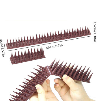 1 бр. Пластмасови шипове за птици Стенна ограда Шипове Дворни шипове за птици за защита срещу катерене на стена Парапет на прозореца Градински уреди