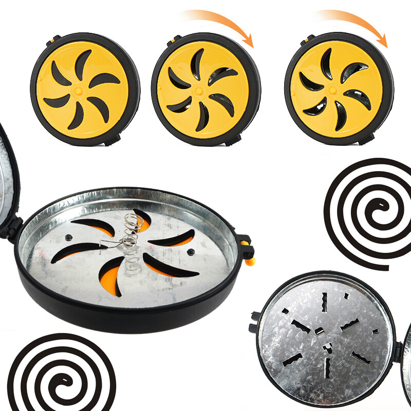 Преносима репелентна кутия за тамян за домашен риболов на открито, безопасна тава за спирала за комари, летни консумативи против комари с кука