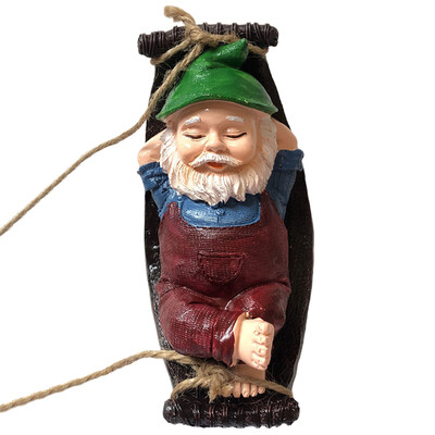 Funny Garden Gnomes Υπαίθριο Κρεμαστό άγαλμα Αιώρα Gnome Διακοσμήσεις Κήπος Gnome Άγαλμα για γκαζόν αυλής αυλής σπιτιού