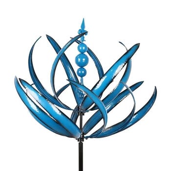 Harlow Wind Spinner Metal Windmill 3D Wind Powered Kinetic Sculpture Lawn Metal Wind Solar Spinners Διακόσμηση αυλής και κήπου