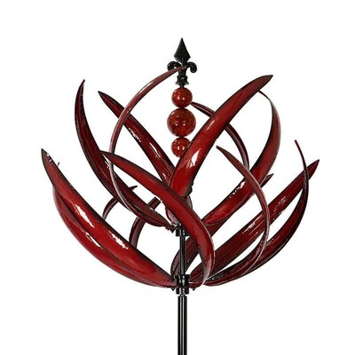 Harlow Wind Spinner Metal Windmill 3D Wind Powered Kinetic Sculpture Lawn Metal Wind Solar Spinners Διακόσμηση αυλής και κήπου