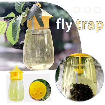 Fruit Fly Trap Killer Yellow Plastic Drosophila Trap Anti Fly Fruit Fly killer Catcher Orchard Παγίδα εντόμων Προϊόντα ελέγχου παρασίτων