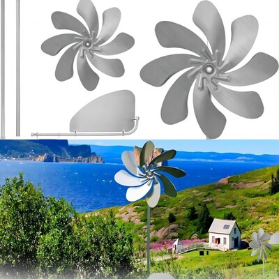 Yard Windmill 360 Degree Rotation Heavy Duty Metal Windmill Outdoor Wind Catcher Garden Sculptures Ανεμόμυλοι από ανοξείδωτο χάλυβα