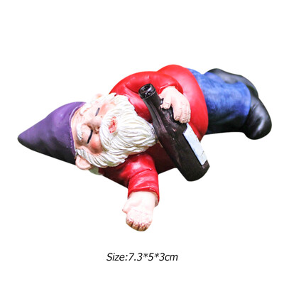 1 τμχ Fairy Garden Drunk Gnomes Μινιατούρα στολίδια Σετ Μίνι νάνοι αγάλματα φωτιάς για αξεσουάρ ντεκόρ γλάστρας Planter